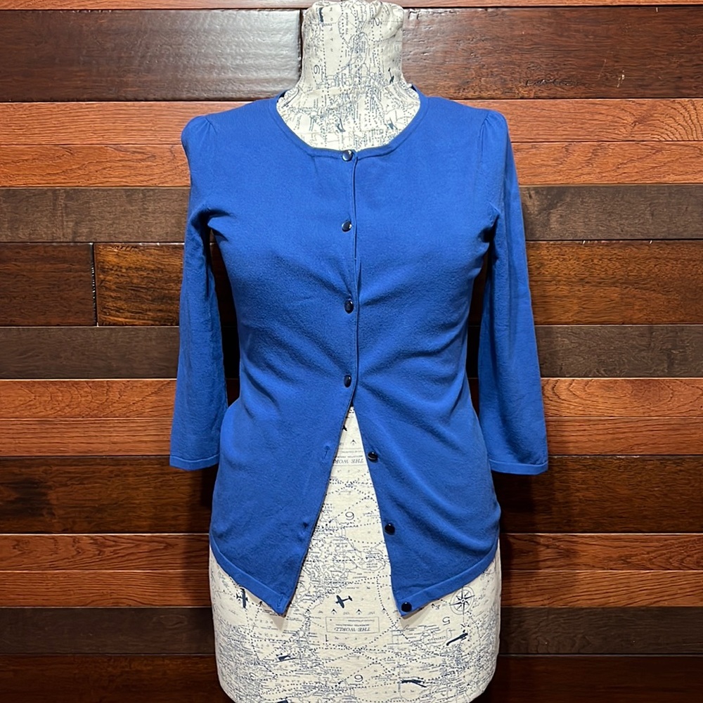 Ann Taylor 3/4 Sleeve Button Down Cardigan Sweater